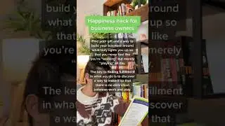 Happiness hack for business owners #mindset #spirituality #selfimprovement #success #entrepreneur