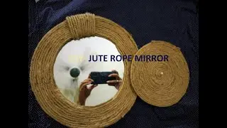 ROUND JUTE ROPE MIRROR  with square mirror, without glue gun....