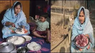 আজ টাটকা মাংস দিয়ে গরম গরম চিতই পিঠা জমে জাবে / Village Style Beef Recipe