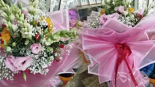 bouquet wrap making ideas | Flower Bouquet Making for Special Occasions