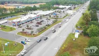 9-11-2018 Hampstead, NC Heavy Traffic from Hurricane FLorence evacuations drone and ground timelapse