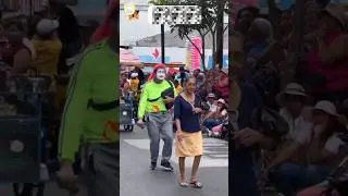 This Clown Imitates EVERY Stranger 😂🤡 | You Can't Walk Past Him! #shorts #funny