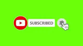 Green screen youtube subscriber notification button
