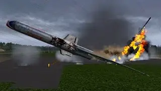 X-Plane 11 Demo - Old MD-80 - Crash Physics Test