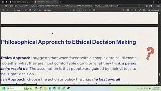 SU Summer 25 HUM 2201 [Section 33-F1] Lecture 2: Ethical Decision Making Process