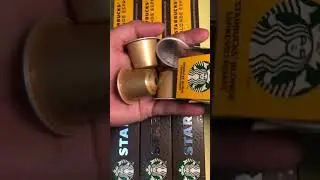 ASMR Starbucks Blonde Espresso Roast |Roasted Ground Coffee Capsules Satisfying Sounds #shorts#asmr