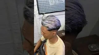 highlight full silver grey #highlights #barbershop #shorts