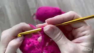 Узор сложный у-образный столбик. Крючком. Pattern complex u-shaped column