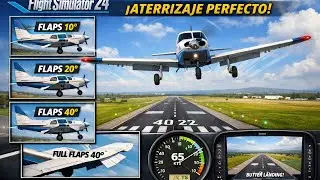 Microsoft Flight Simulator 24 Piper Aircraft PA28 Aterrisaje Perfecto usando  los Faps 10, 20,40