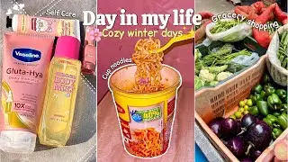 Day in my life🌸✨Self-care, grocery shopping, Makeing cup noodles & Parcel unboxing 📦 