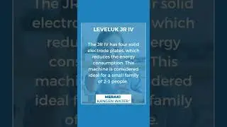JR IV : The eco friendly ioniser suitable for your small family. Call MERAKI KANGEN WATER, today!