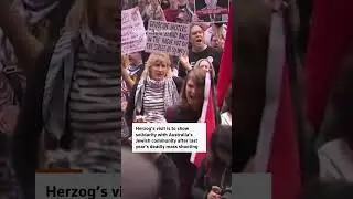 Thousands protest Israeli President Herzog's visit to Australia
