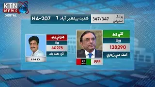 Asif Ali Zardari Win In NA-207 Shaheed Benazirabad || Unofficial Result || Elections 2024