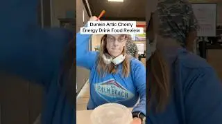 How many tries? Dunkin Artic Cherry energy drink food review #food #fun #shorts