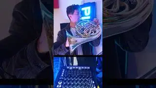 Quand tu utilises du cor dans l&rsquo;&eacute;lectro 🤩 #electronicmusic #cor #frenchhorn #studio #trumpet