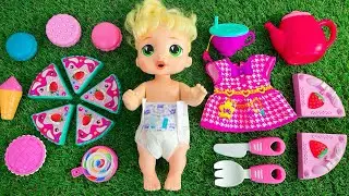 Satisfying with Unboxing Cute Baby Alive Doll Changing Diaper Playset | Review toys | ASMR video 
