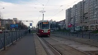 Ретро лм68м2  на 58 маршруте от Луначарского до Асафьева