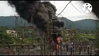 transformer blast at mseb substation kharepatan sindhudurg  #blast #transformers