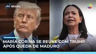 Opositora de Maduro, María Corina Machado, se reúne com Trump na Casa Branca | #SBTBrasil
