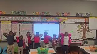 1st Grade Students acting out Wiggle Cards during CKLA Skills