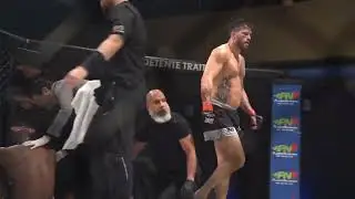 Vincent Houle lands his trademark elbows for the TKO win at Samourai MMA 4