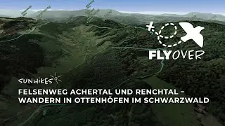 Felsenweg zwischen Achertal und Renchtal bei Ottenh&ouml;fen im Schwarzwald &ndash; Flyover