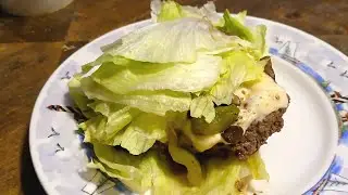 Making Lettuce Cheese Burger Wraps Tonight For Dinner