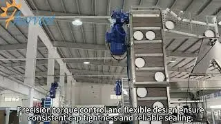 Fully automatic double-head rotary capping machine with precise torque control demonstration