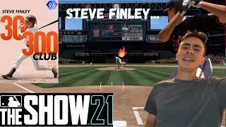 96 STEVE FINLEY IS A MACHINE IN MLB THE SHOW 21... (CUSTOM LEAGUES GAMEPLAY)