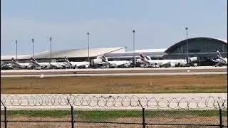 FULL!!  Pinto-Martins International Airport has 14 aircraft at gates.  I believe there are only 14!