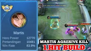 MARTIS 1 HIT BUILD 2025 | MARTIS TOP 1 GLOBAL GAMEPLAY MOBILE LEGENDS BANG BANG