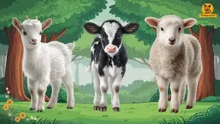Collection of cute animal sounds: Sheep, Squirrel, Cow, Goat, Rhino, Polecat - Cute Animal Moments