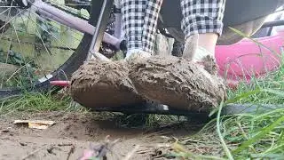 Well Worn Muddy Mud Used Smelly Dirty Wet Foot Fetish Foot Play Tease Sweaty Wet Mud Foot Ignore