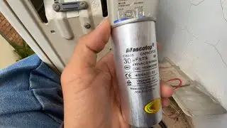 Replace panasonic capacitor 1HP 30uF | ដូរកង់ដង់ម៉ាសុីនត្រជាក់១សេះនៅសៀមរាប