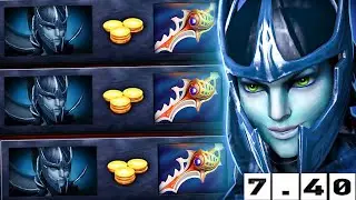 One Shot x3 Divine Rapier Phantom Assassin Comeback🔥49Kills 7.40 Dota 2