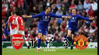 Arsenal 1 vs 3 Manchester United All Goals & Highlights &bull; 2009 UEFA Champions League