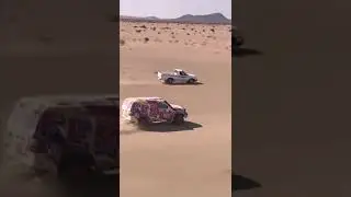 Dakar Rally in Saudi Arabia: Two young men driving a Nissan truck ahead of the Belgian team