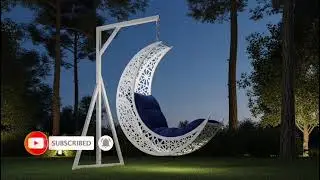 Luxury Laser Cut Steel Canopy Swing | Modern Garden & Wedding Jhoola Design