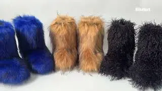 Winter Faux Fur Boots for Women | Fur Covered Mid-Calf Boots