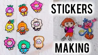 Beautiful Stickers Making Step by Step/stickers making #stickers #craft #diy 