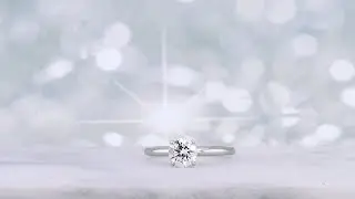 1 Carat Round Petite Four Prong Solitaire Lab Diamond Engagement Ring in Platinum | Ada Diamonds