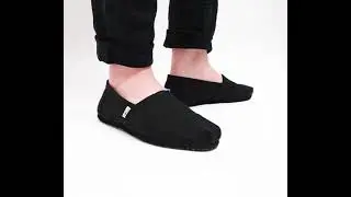 TOMS ALPARGATA 10000862 Mens Canvas Slip On Shoes Black | Shuperb&trade;