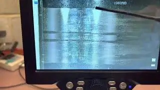 Brand new Canon sendust head under microscope