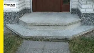 TEE SE ITSE | Betoniportaiden korjaus Outdoor Repair Korjaus- ja tasoituslaastilla