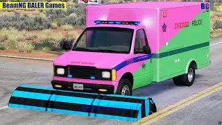 Cars vs Massive Magic Color Speed Bumps &ndash; BeamNG.Drive - Beamng DALER Games #857