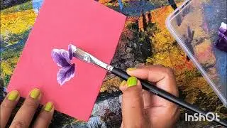 Bright and beautiful flower painting 🎨#instructionalvideo #flowers 
