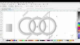 How to design Audi car logo in Corel draw कोरल ड्रॉ में ऑडी कार का लोगो कैसे डिजाइन करें 