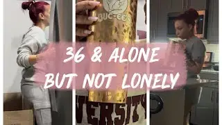 36 & alone,NOT lonely— nighttime routine, hydrated, moisturized & minding my business, cooking, etc
