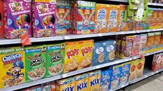 ASMR! SATISFYING! TRIP THROUGH CEREAL AISLE NEW AT WALMART! #amazing #Walmart #asmr #new #deal 
