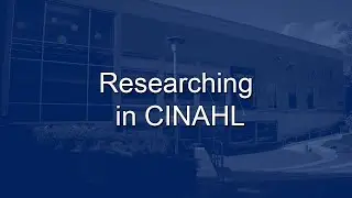 Researching in CINAHL (New Interface)